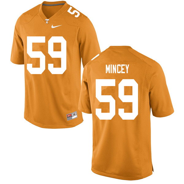 Men #59 John Mincey Tennessee Volunteers College Football Jerseys Sale-Orange